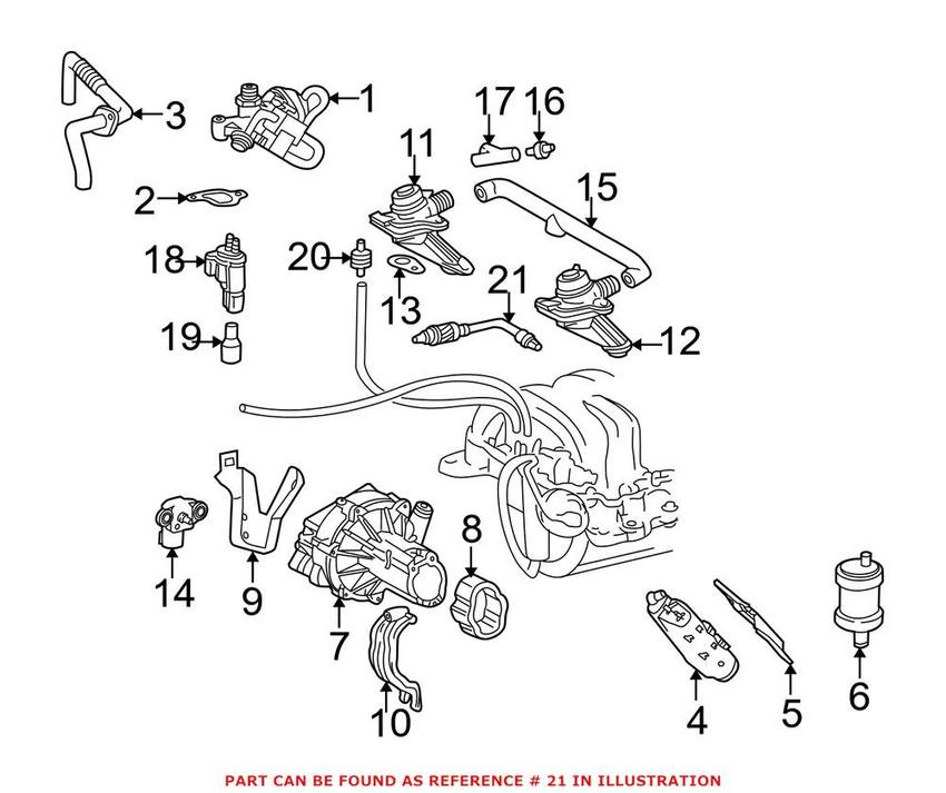 Mercedes Oxygen Sensor - Front 0015407917